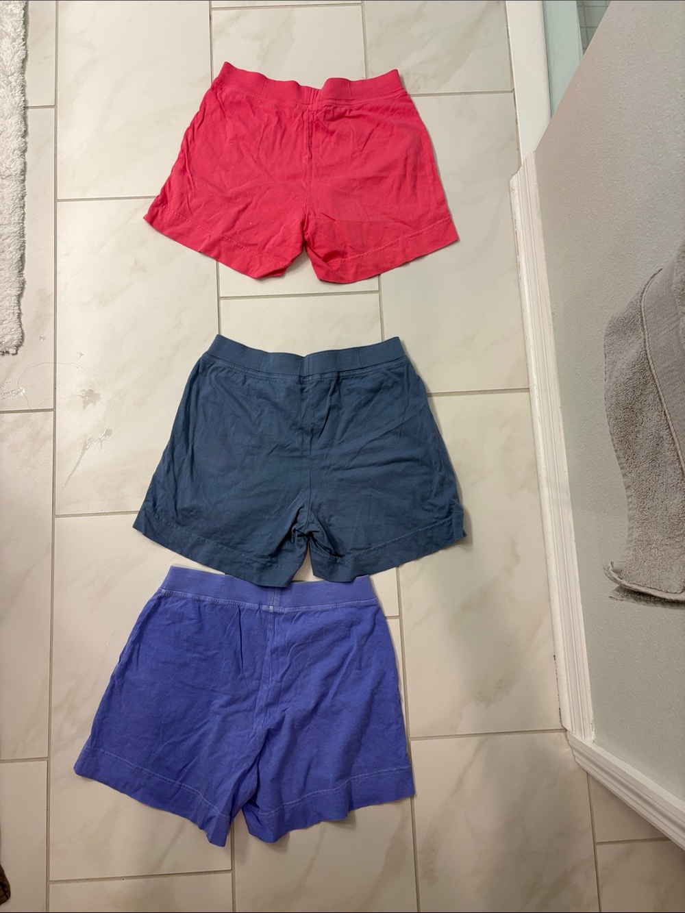 fresh produce Women’s Pull-On Athletic Shorts — Red, Slate Blue, and Purple - Picture 2 of 3